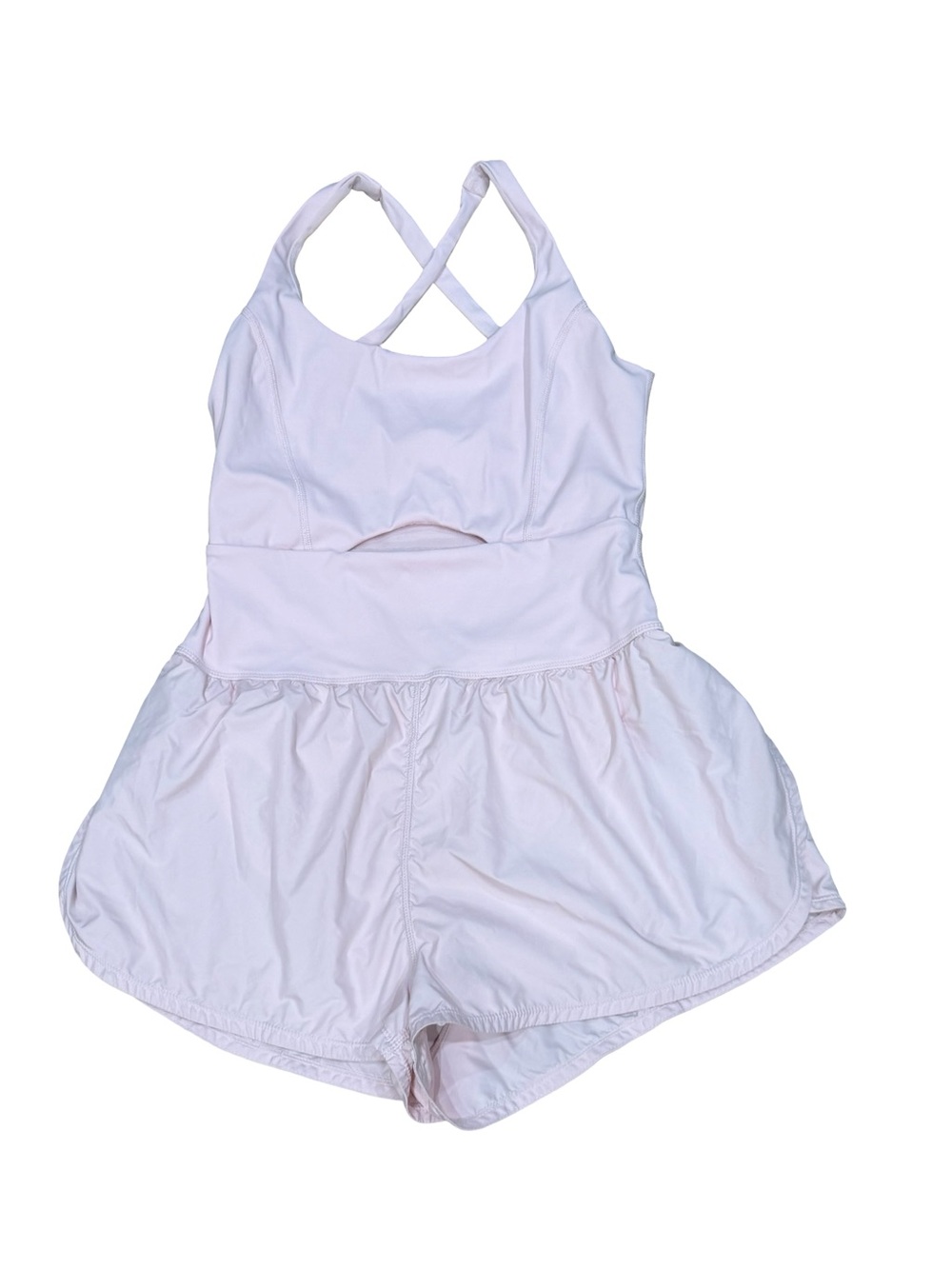 ๐ธ Free People Movement Righteous Runsie Rose Water Activewear Romper Size M - Picture 4 of 12